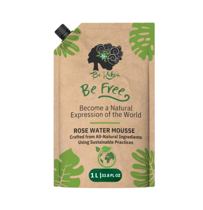 Be Free Rose Water Mousse - 1 Liter Pouch - Be Kekoa - Styling